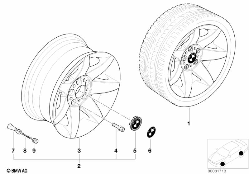 BMW LA wheel, star spoke 81