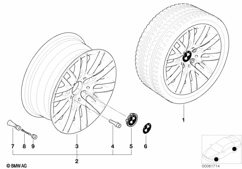 BMW LA wheel, parallel spoke 82