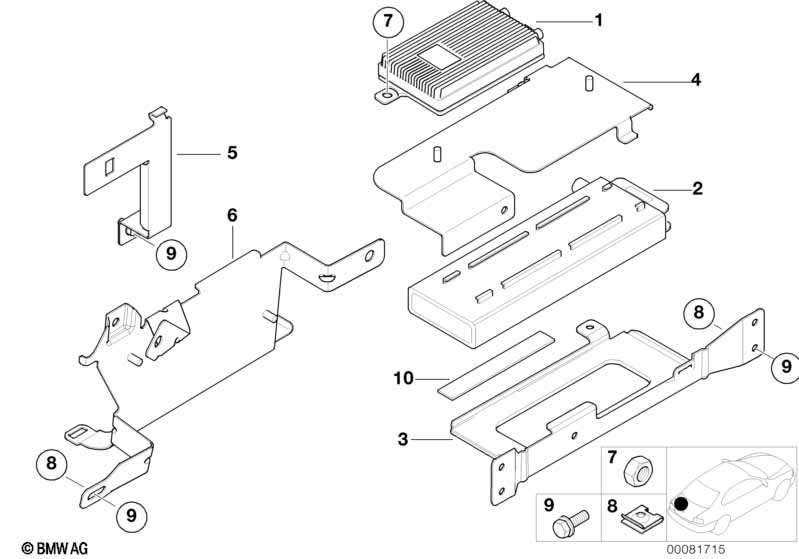 Single parts, SA 627, trunk