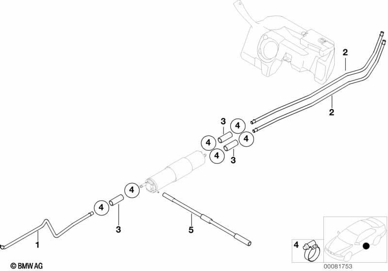 Genuine BMW 16121185016 E36 Fuel Feed Line II (Inc. Z3 2.5i, Z3 3.0i & Z3 2.2i) | ML Performance EU Car Parts