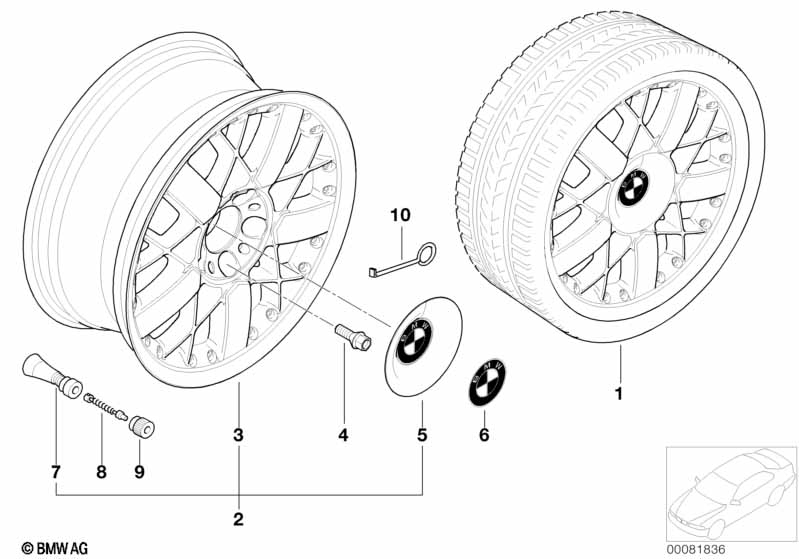 BMW Composite wheel, star spoke 77