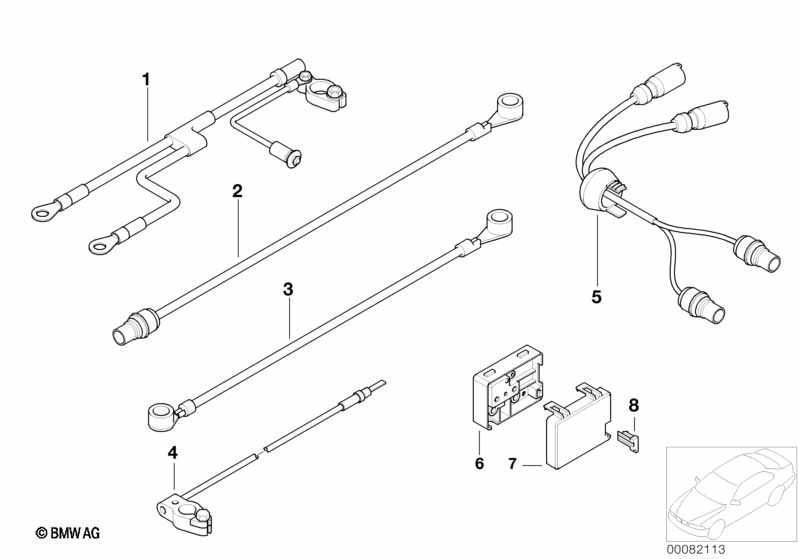 Genuine BMW 12421733932 E38 Positive Cable L= 425 mm (Inc. 750iLP, L7 & 750i) | ML Performance UK Car Parts