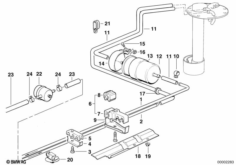 Fuel supply/single filter
