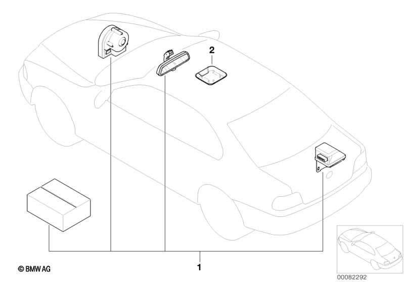Genuine BMW 51448249973 E36 E39 E38 Cover F Ultrasonic Burglar Alarm SCHWARZ (Inc. 728i, 730d & 530i) | ML Performance UK Car Parts