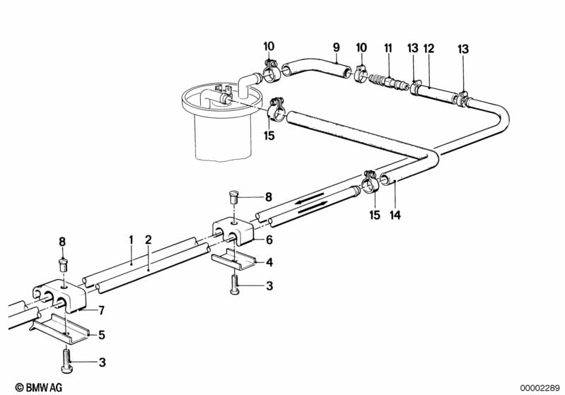 Genuine BMW 16121177267 E28 E24 Return Pipe (Inc. 635CSi, 533i & 518i) | ML Performance UK Car Parts