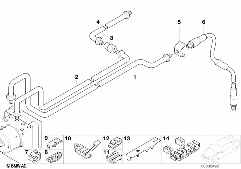 Rear brake pipe DSC