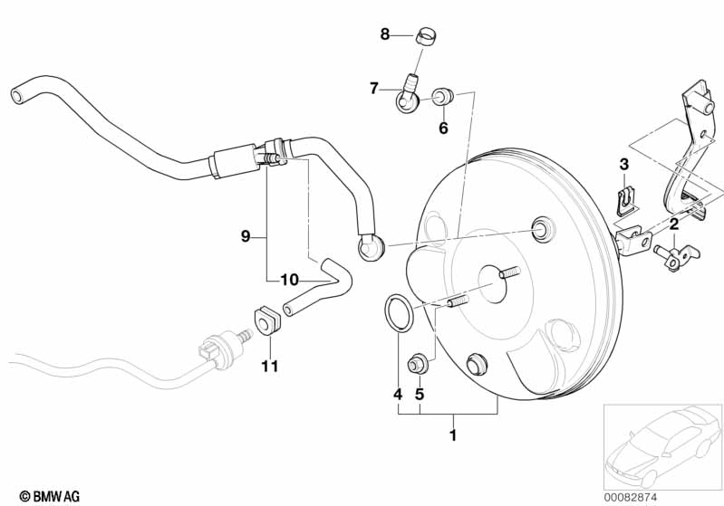 Power brake unit depression