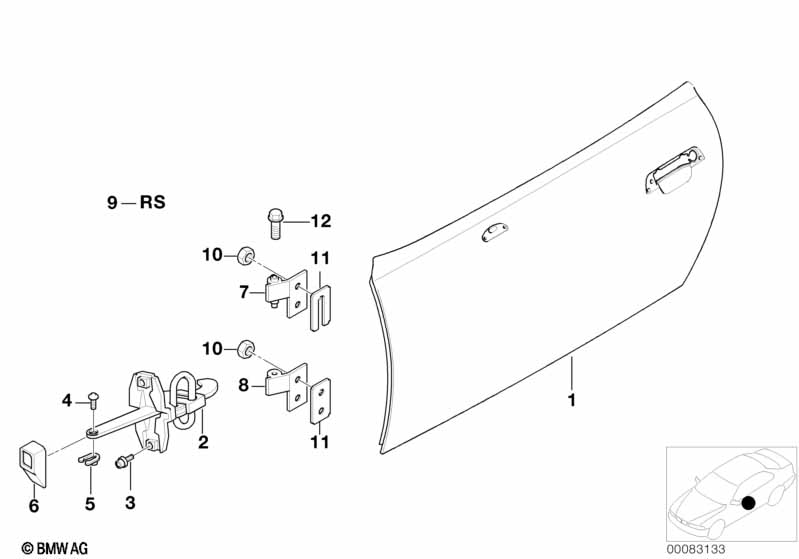 Genuine BMW 51218397708 E36 Door Brake (Inc. Z3) | ML Performance UK Car Parts