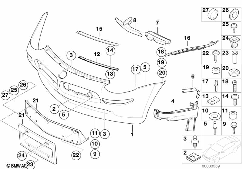 Genuine BMW 51118231955 E52 Licence Plate Base (Inc. Z8) | ML Performance EU Car Parts