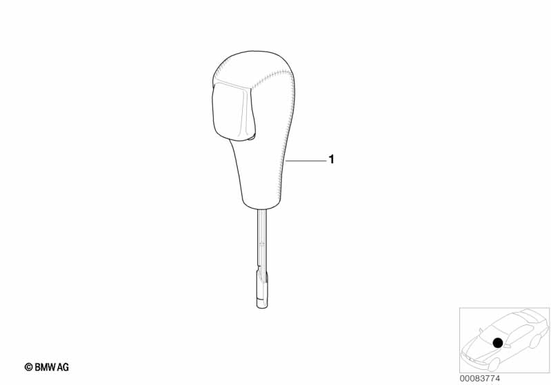 Individual selector levers, leather
