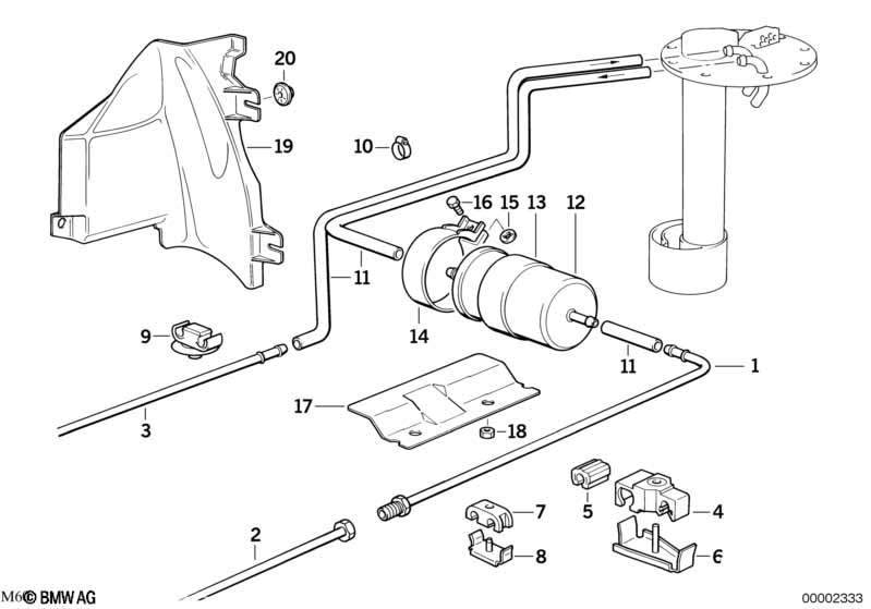 Fuel supply/single filter