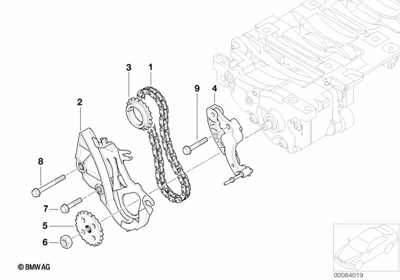 Oil pump and compensating shaft drive