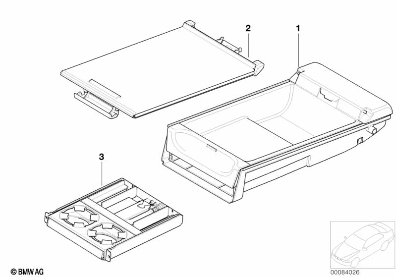 Seat rear, center armrest, multifunction