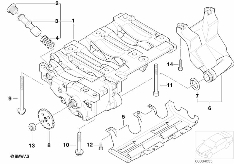 Oil pump and compensating shaft unit