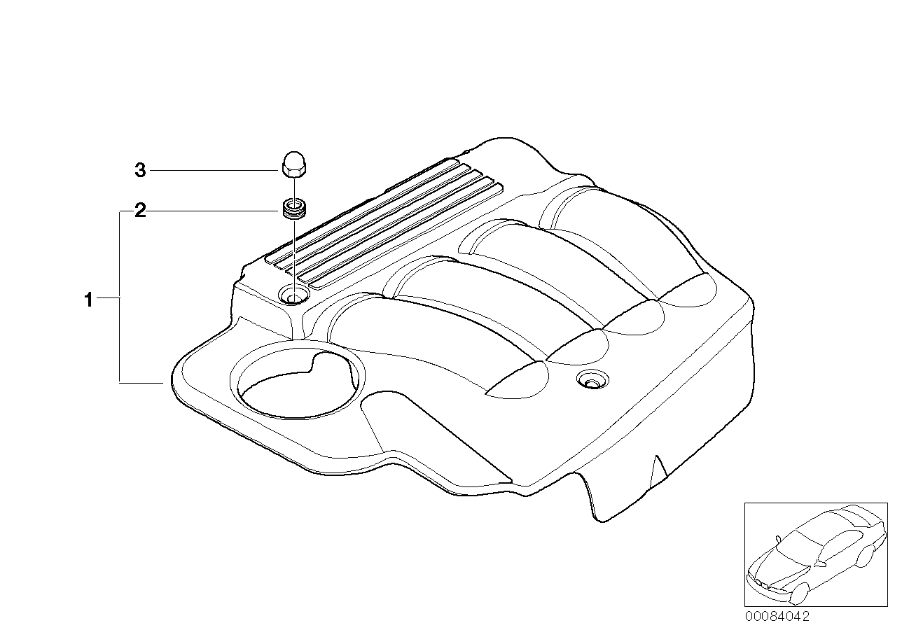 Genuine BMW 11121725686 E46 Cap Nut (Inc. 318Ci, 316ti & 318ti) | ML Performance UK Car Parts