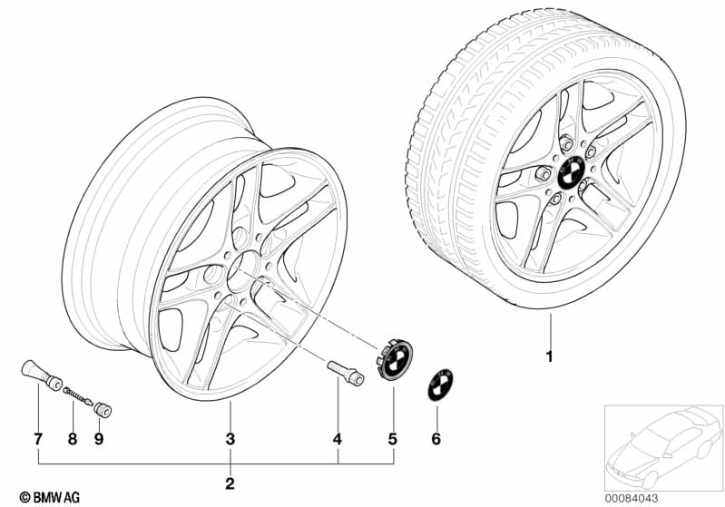 BMW LA wheel, double spoke 88