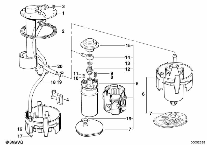 Sending unit assy metal tank