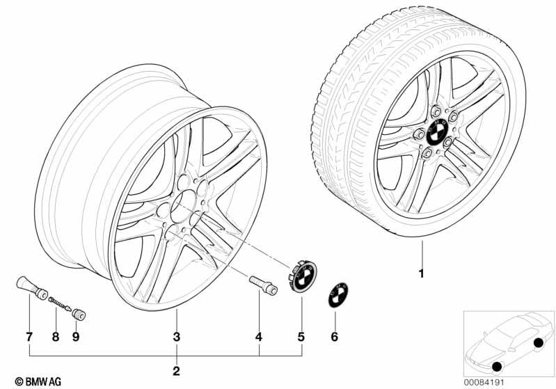 BMW LA wheel, star spoke 89
