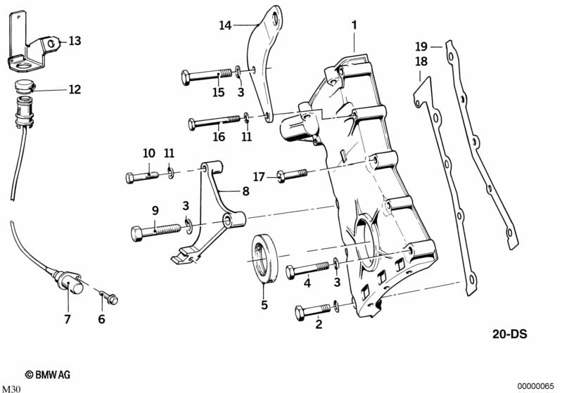 Genuine BMW 11141250101 E24 E23 E12 Shackle (Inc. 2800, 533i & 635CSi) | ML Performance EU Car Parts