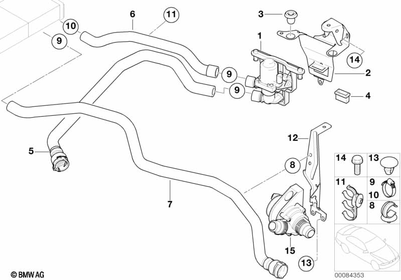 Genuine BMW 64218380126 E53 Hose F Engine Inlet And Water Valve (Inc. X5 3.0i) | ML Performance UK Car Parts