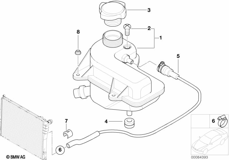 Genuine BMW 17102229772 E36 Expansion Tank (Inc. Z3 M) | ML Performance UK Car Parts