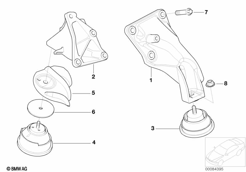 Genuine BMW 22116779972 E46 E85 Engine Mount (Inc. 316ti, 318i & Z4 2.0i) | ML Performance EU Car Parts