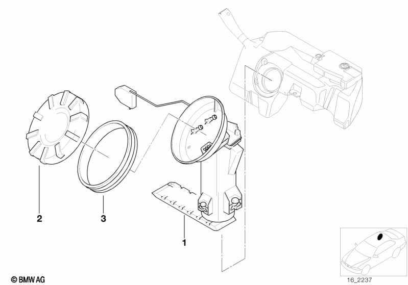 Genuine BMW 16146756323 E36 Fuel Pump (Inc. Z3)  | ML Performance UK Car Parts