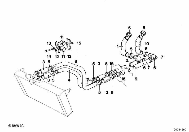 Genuine BMW 17122160443 E26 Water Hose (Inc. M1) | ML Performance EU Car Parts