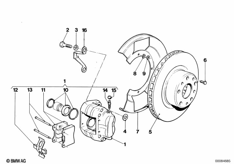 Front wheel brake