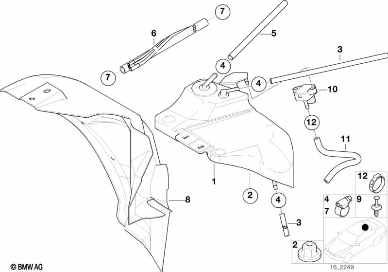 Expansion tank/tubing/pressure sensor