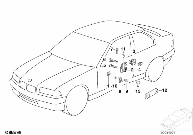 Genuine BMW 51321977813 E36 Bracket Left (Inc. 318is) | ML Performance UK Car Parts