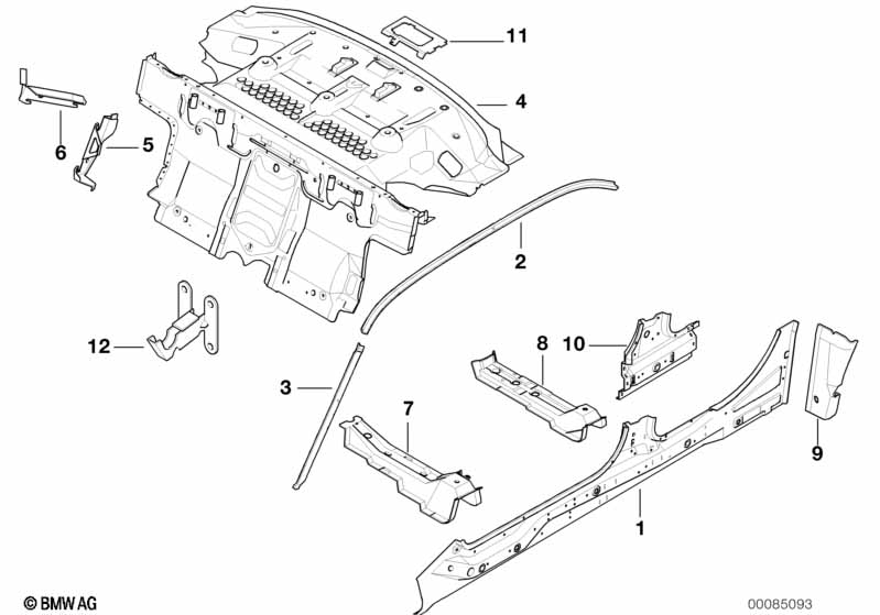 Body-side frame/partition