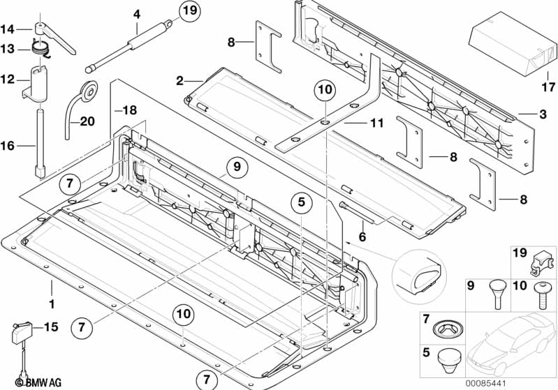 Genuine BMW 54318236839 E46 E64 Handle (Inc. 325Ci, 318Ci & 645Ci) | ML Performance EU Car Parts