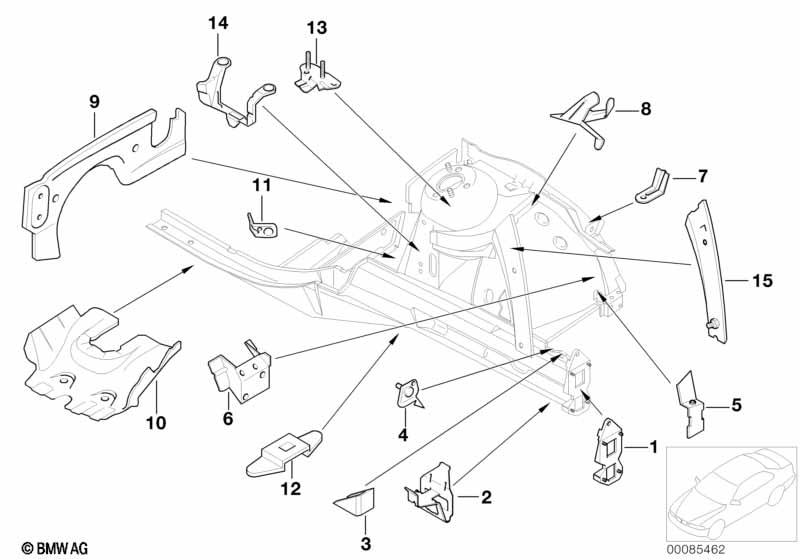 Genuine BMW 41117023999 E66 E67 E65 Bracket, Oil Carrier, Top (Inc. 750i, 730i & 740Li) | ML Performance EU Car Parts