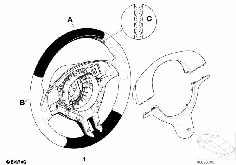 Individ. M sports strng whl airbag SA710