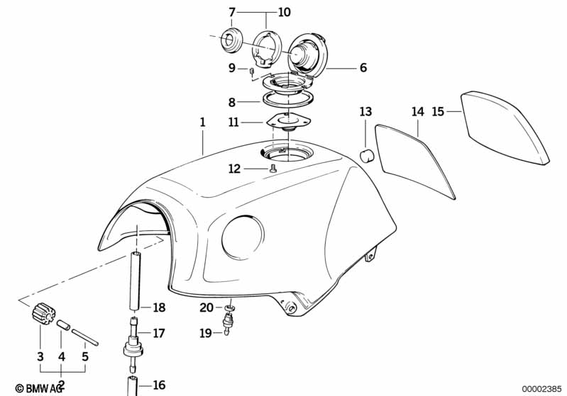 I am back !  Need to know the internal plumbing of K75S tank Diag_1u9