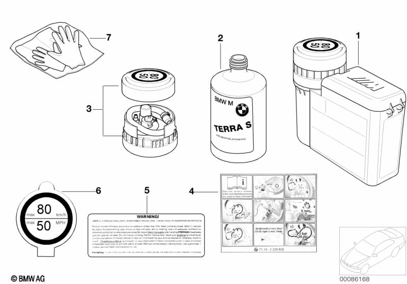 Genuine BMW 71242282261 E46 E39 E36 Label