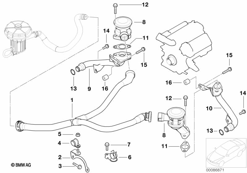 Genuine BMW 11727508275 E65 E61 E63 Holder (Inc. 745i, 745Li & 745LiS) | ML Performance UK Car Parts