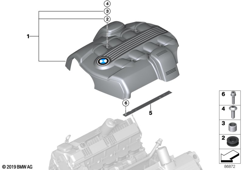 Genuine BMW 11617547248 E65 E67 E66 Sound Protection Cap (Inc. 745i, 735Li & 745LiS) | ML Performance UK Car Parts