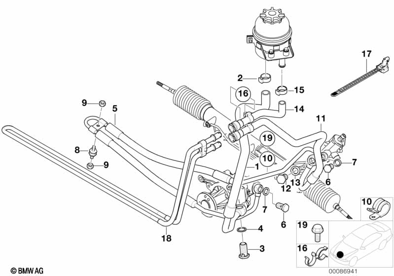 Genuine BMW 32416759773 E53 Pressure Hose Assy (Inc. X5) | ML Performance UK Car Parts