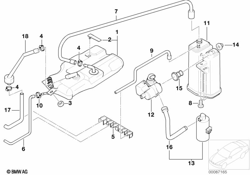 Genuine BMW 16131183814 E39 E38 Expansion Tank (Inc. 540i, 528i & 530i) | ML Performance EU Car Parts