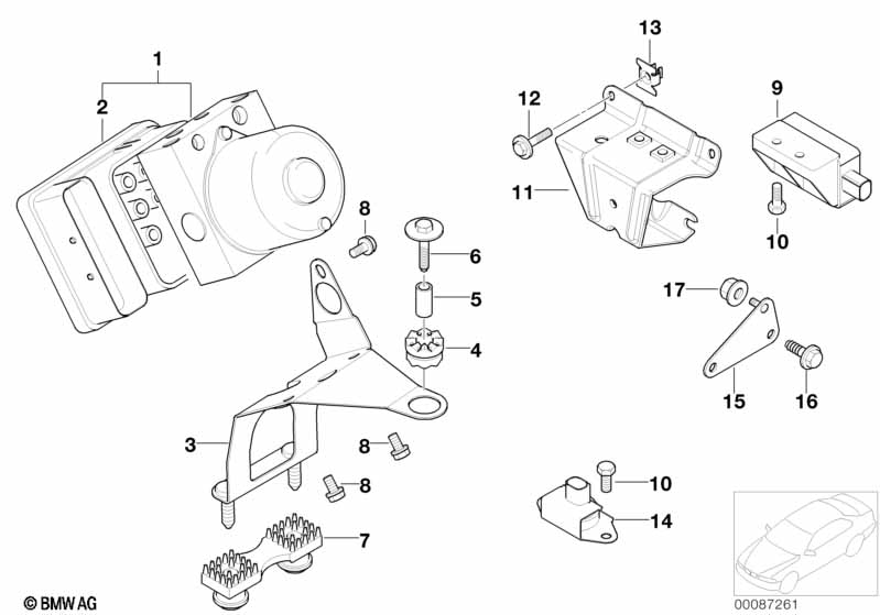 Hydro unit DSC/fastening/sensors