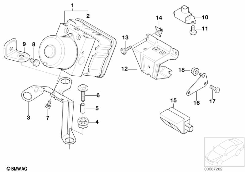 Hydro unit DSC/fastening/sensors