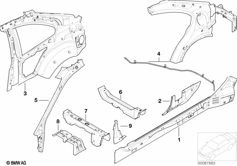 Pièces de carcasse latérale