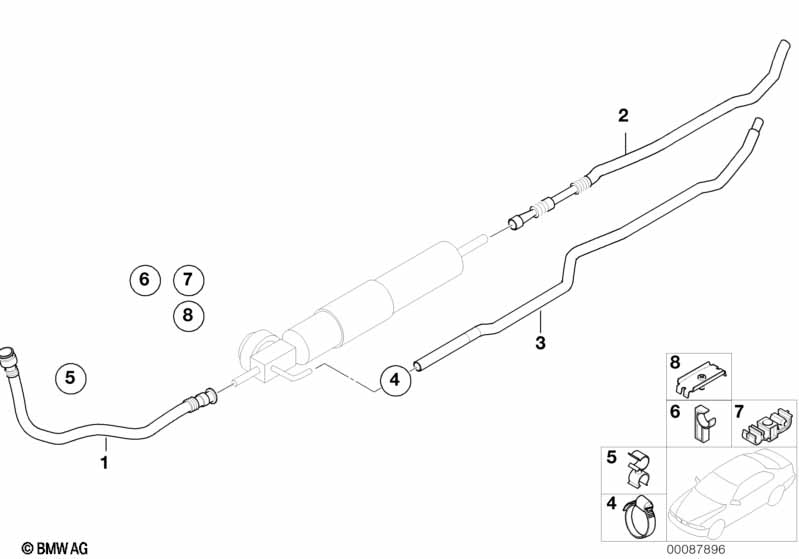 Genuine BMW 16122229767 E36 Front Fuel Feed Line (Inc. Z3 M) | ML Performance EU Car Parts