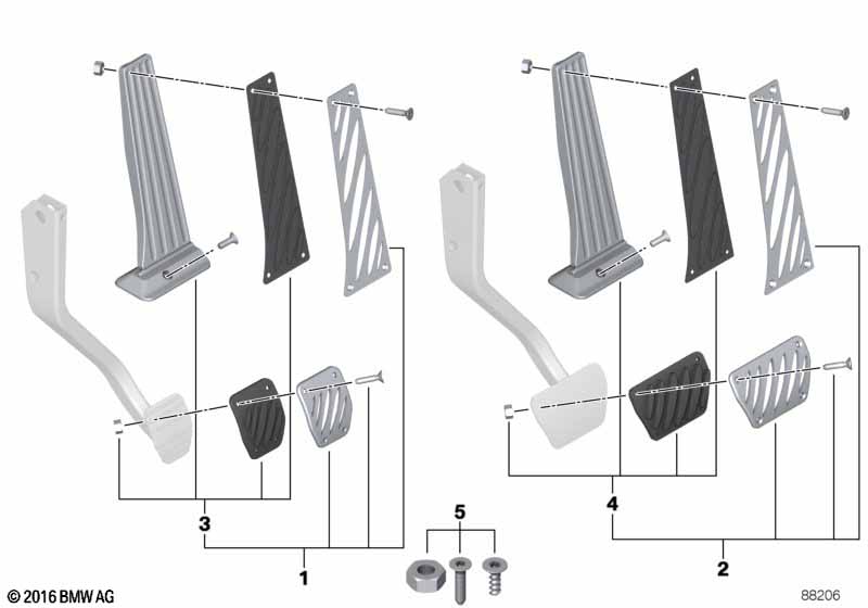 Aluminum pedal covers