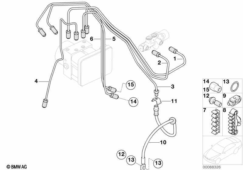 Genuine BMW 07130565145 Bracket, Brake Pipe, Double (Inc. Cooper D 1.6, One 55kW & Cooper ALL4) | ML Performance UK Car Parts