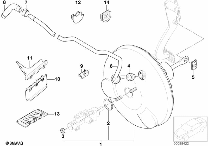 Power brake unit depression
