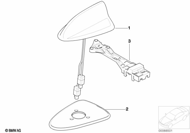 Single parts, teleph.antenna multi-band