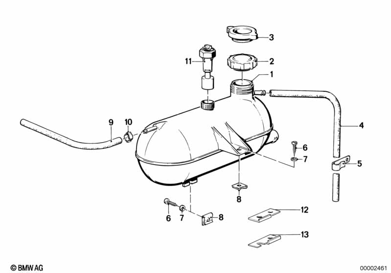 Genuine BMW 17111116721 E24 Expansion Tank (Inc. 630CSi, 635CSi & M635CSi) | ML Performance UK Car Parts